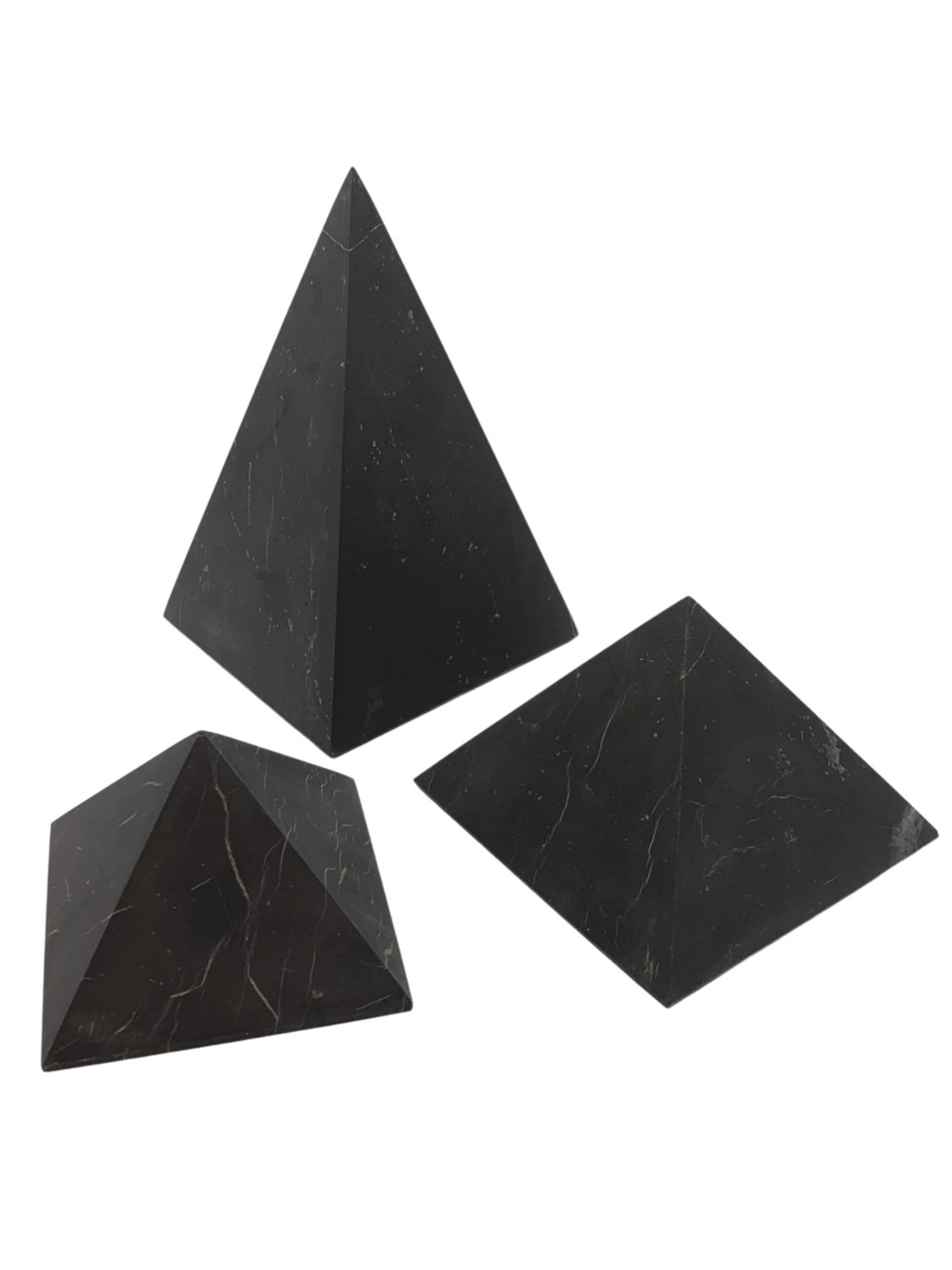 Unpolished Shungite Pyramids - Altar Origin (formerly House of Energy)
