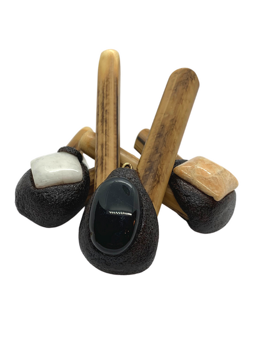 Crystal and Bead-Embedded Kuripes “Self Applicators” - Altar Origin (formerly House of Energy)