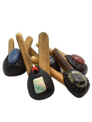 Crystal and Bead-Embedded Kuripes “Self Applicators” - Altar Origin (formerly House of Energy)