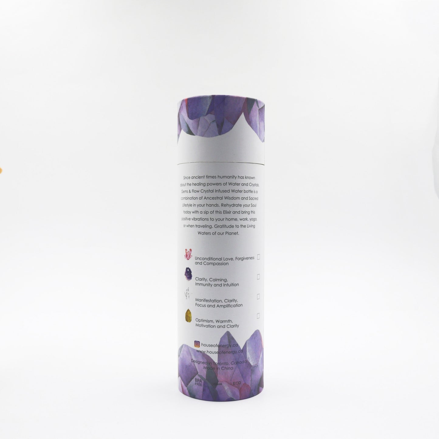 Crystal Infused Water Bottle - Altar Origin (formerly House of Energy)
