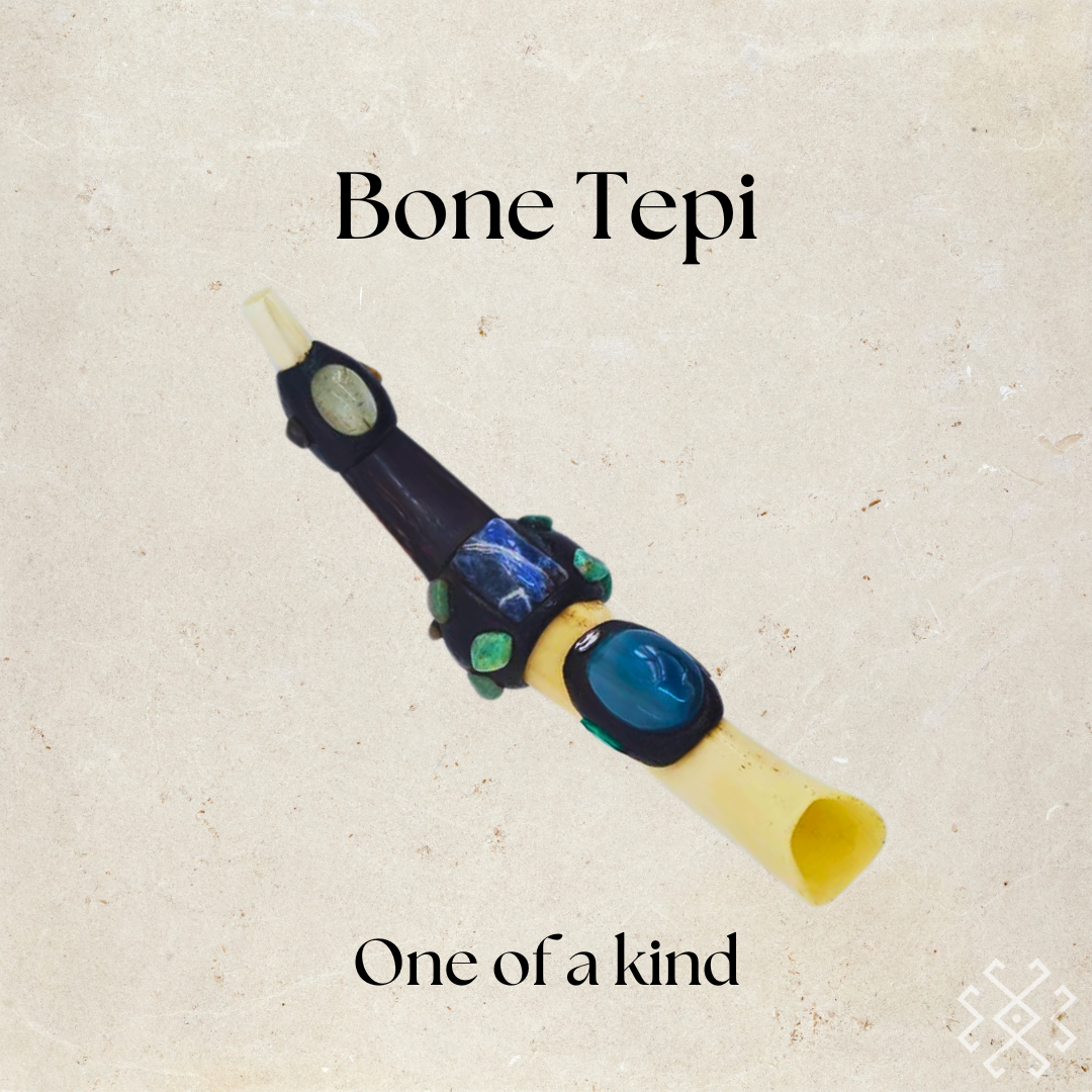 Hapé Tepi – Bone & Stone (Sharing applicator)